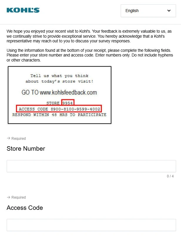 www.kohlsfeedback.com survey